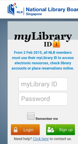 Login using myLibary ID and password Login using myLibary ID and password
