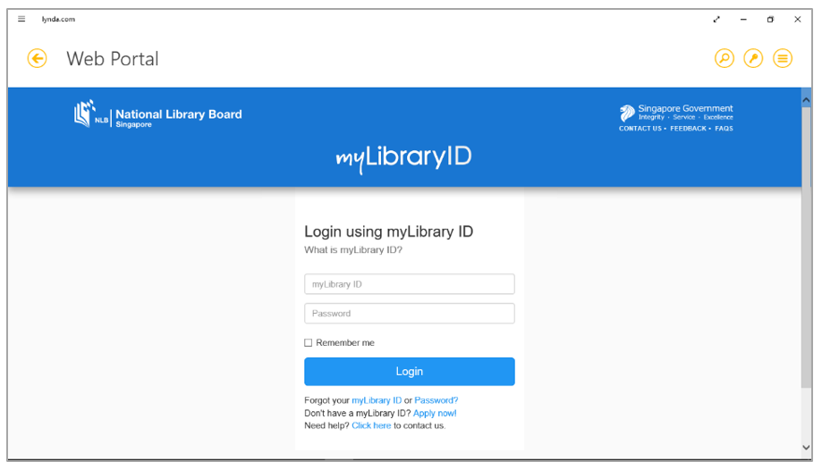 Login using myLibrary ID Login using myLibrary ID