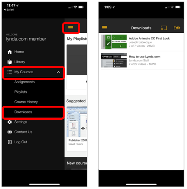 To view the downloaded videos To view the downloaded videos
