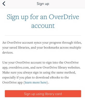 Click Sign up using Library Card Click Sign up using Library Card