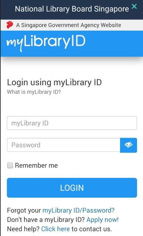 Input myLibary ID and password Input myLibary ID and password