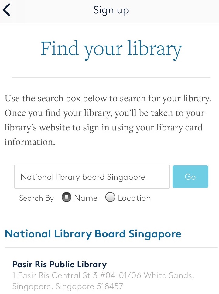 Select your public library