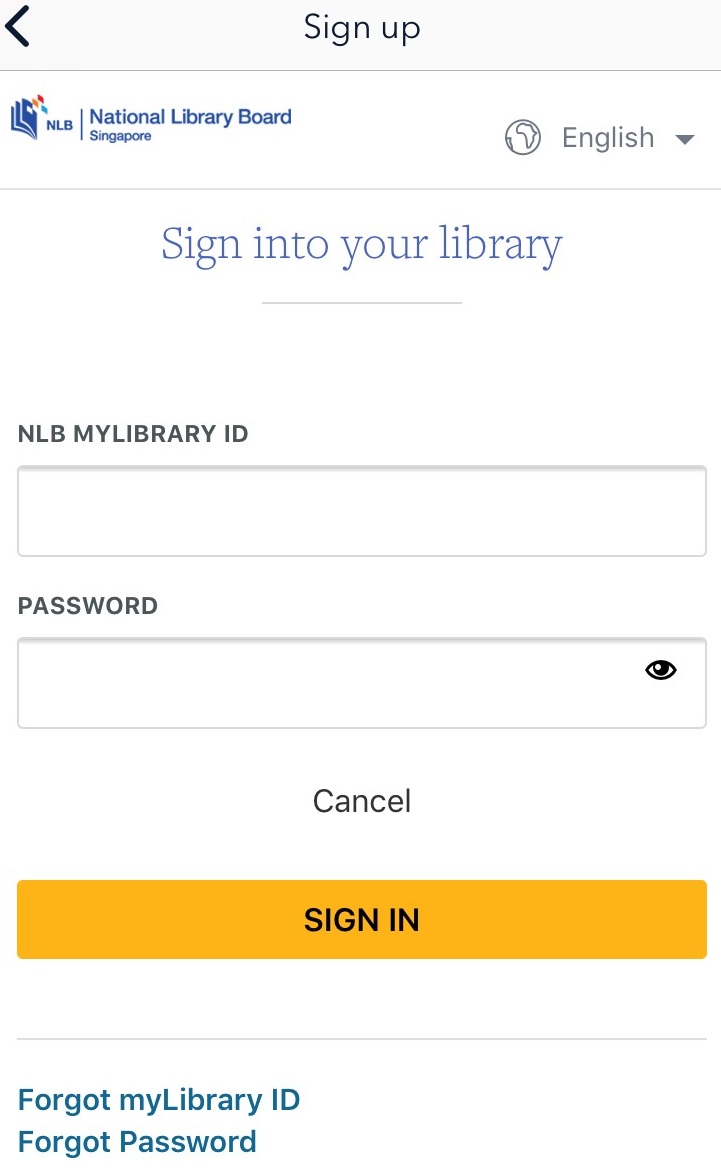 Sign with myLibrary username
