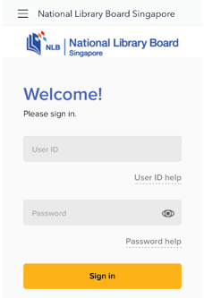 NLB myLibrary username and Password login